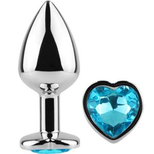 SECRETPLAY – METAL BUTT PLUG CORAZÓN AZUL TALLA S 7 CM