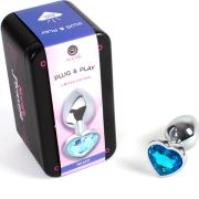 SECRETPLAY – METAL BUTT PLUG CORAZÓN AZUL TALLA S 7 CM