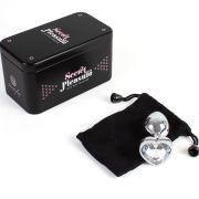 SECRETPLAY – METAL BUTT PLUG CORAZÓN TRANSPARENTE TALLA S 7 CM