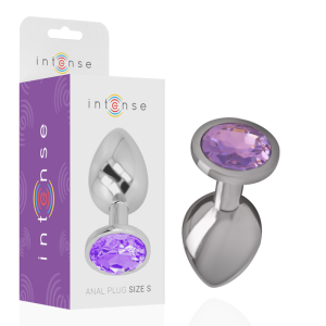 INTENSE – PLUG ANAL METAL ALUMINIO CON CRISTAL VIOLETA TALLA L