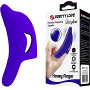 PRETTY LOVE – DELPHINI PODEROSO ESTIMULADOR DE DEDO AZUL OSCURO