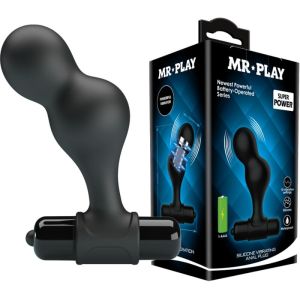 MR PLAY – PLUG ANAL VIBRADOR DE SILICONA NEGRO