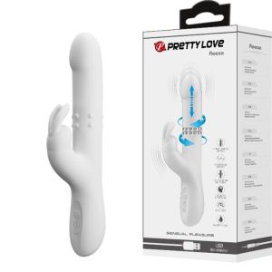 PRETTY LOVE – REESE VIBRADOR CON ROTACIÓN PLATEADO