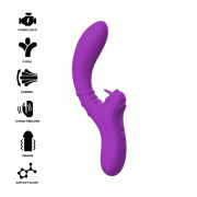 INTENSE – HARRY VIBRADOR FLEXIBLE CON LENGUA MORADO