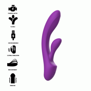 INTENSE – LUIGI VIBRADOR RABBIT SILICONA LIQUIDA MORADO