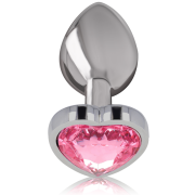 INTENSE – PLUG ANAL METAL ALUMINIO CORAZÓN ROSA TALLA S