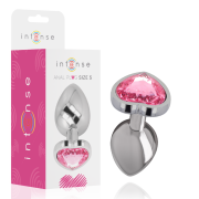 INTENSE – PLUG ANAL METAL ALUMINIO CORAZÓN ROSA TALLA S