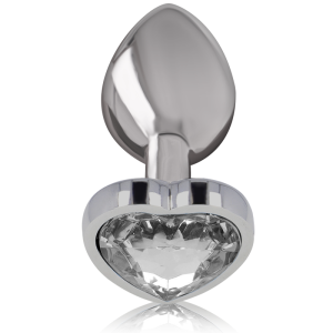 INTENSE – PLUG ANAL METAL ALUMINIO CORAZÓN BLANCO TALLA S