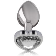 INTENSE – PLUG ANAL METAL ALUMINIO CORAZÓN BLANCO TALLA M