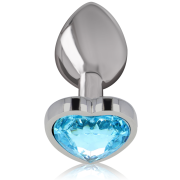 INTENSE – PLUG ANAL METAL ALUMINIO CORAZÓN AZUL TALLA S