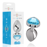 INTENSE – PLUG ANAL METAL ALUMINIO CORAZÓN AZUL TALLA M