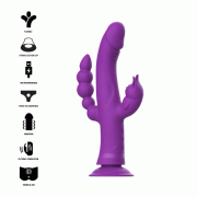 INTENSE – CASANOVA VIBRADOR RABBIT SILICONA TRIPLE MOTOR MORADO