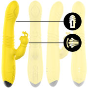 INTENSE – TOKY VIBRADOR MULTIFUNCIÓN RECARGABLE UP  DOWN CON ESTIMULADOR DE CLITORIS AMARILLO