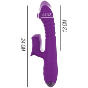 INTENSE – IGGY VIBRADOR MULTIFUNCIÓN RECARGABLE UP  DOWN CON ESTIMULADOR DE CLITORIS MORADO