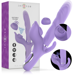 INTENSE – BILLIE VIBRADOR MULTIFUNCIÓN RECARGABLE SUCCIONADOR CON PULSADOR MORADO