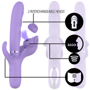 INTENSE – BILLIE VIBRADOR MULTIFUNCIÓN RECARGABLE SUCCIONADOR CON PULSADOR MORADO