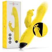 INTENSE – TOKY VIBRADOR MULTIFUNCIÓN RECARGABLE UP  DOWN CON ESTIMULADOR DE CLITORIS AMARILLO