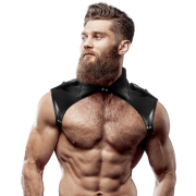 FETISH SUBMISSIVE ATTITUDE – ARNÉS BRIGADE AJUSTABLE ECOPIEL CUELLO HOMBRE