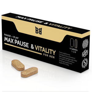 BLACK BULL – MAX PAUSE  VITALITY RETARDANTE PARA HOMBRE 4 CÁPSULAS