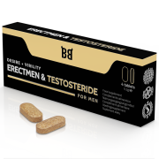 BLACK BULL – ERECTMEN  TESTOSTERIDE POTENCIA Y TESTOSTERONA PARA HOMBRE 4 CÁPSULAS