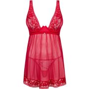 OBSESSIVE – LACELOVE BABYDOLL  TANGA ROJO XS/S