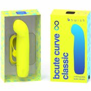 B SWISH – BCUTE CURVE INFINITE CLASSIC VIBRADOR RECARGABLE SILICONA AMARILLO