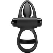 PRETTY LOVE – ANILLO VIBRADOR 10 VIBRACIONES SILICONA NEGRO