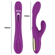 INTENSE – APOLO VIBRADOR MULTIFUNCIÓN RECARGABLE 7 VIBRACIONES CON LENGUA OSCILANTE MORADO