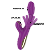 INTENSE – ATENEO VIBRADOR MULTIFUNCIÓN RECARGABLE 7 VIBRACIONES CON LENGUA OSCILANTE Y SUCCIONADOR MORADO