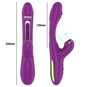 INTENSE – ATENEO VIBRADOR MULTIFUNCIÓN RECARGABLE 7 VIBRACIONES CON LENGUA OSCILANTE Y SUCCIONADOR MORADO