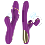 INTENSE – ATENEO VIBRADOR MULTIFUNCIÓN RECARGABLE 7 VIBRACIONES CON LENGUA OSCILANTE Y SUCCIONADOR MORADO