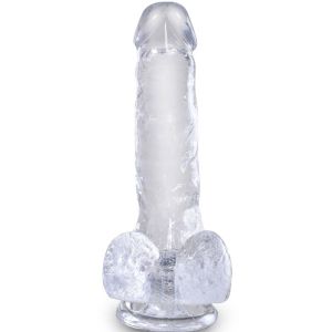 KING COCK – CLEAR PENE REALISTICO CON TESTICULOS 13.5 CM TRANSPARENTE