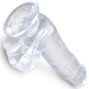 KING COCK – CLEAR PENE REALISTICO CON TESTICULOS 13.5 CM TRANSPARENTE