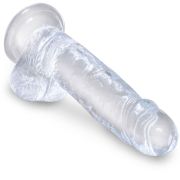 KING COCK – CLEAR PENE REALISTICO CON TESTICULOS 15.2 CM TRANSPARENTE