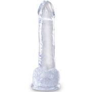 KING COCK – CLEAR PENE REALISTICO CON TESTICULOS 15.2 CM TRANSPARENTE