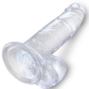 KING COCK – CLEAR PENE REALISTICO CON TESTICULOS 15.2 CM TRANSPARENTE