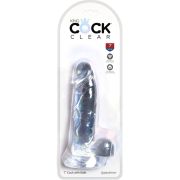 KING COCK – CLEAR PENE REALISTICO CON TESTICULOS 15.2 CM TRANSPARENTE