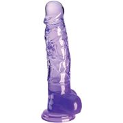 KING COCK – CLEAR PENE REALISTICO CON TESTICULOS 16.5 CM MORADO