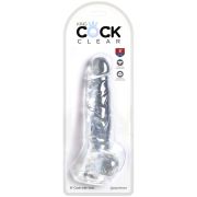 KING COCK – CLEAR PENE REALISTICO CON TESTICULOS 16.5 CM TRANSPARENTE