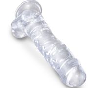 KING COCK – CLEAR PENE REALISTICO CON TESTICULOS 16.5 CM TRANSPARENTE