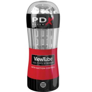 PDX ELITE – MASTURBADOR STROKER VIEWTUBE CONTROL SUCCION TRANSPARENTE