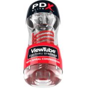 PDX ELITE – MASTURBADOR STROKER VIEWTUBE 2 COMPRESION ESPIRAL TRANSPARENTE