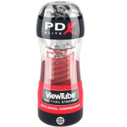 PDX ELITE – MASTURBADOR STROKER VIEWTUBE 2 COMPRESION ESPIRAL TRANSPARENTE