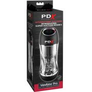 PDX ELITE – MASTURBADOR STROKER VIEWTUBE PRO VIBRADOR TRANSPARENTE