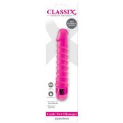 CLASSIX – MASAJEADOR VIBRADOR CANDY TWIRL 16.5 CM ROSA