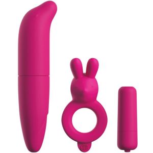 CLASSIX – KIT PARA PAREJAS CON ANILLO, BALA Y ESTIMULADOR ROSA