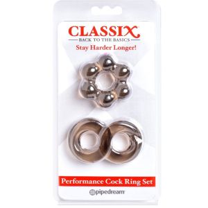 CLASSIX – SET 2 ANILLOS PENE GRIS