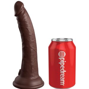 KING COCK – ELITE DILDO REALISTICO SILICONA 17.8 CM MARRON