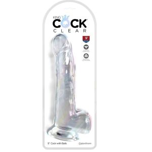 KING COCK – CLEAR DILDO CON TESTICULOS 20.3 CM TRANSPARENTE