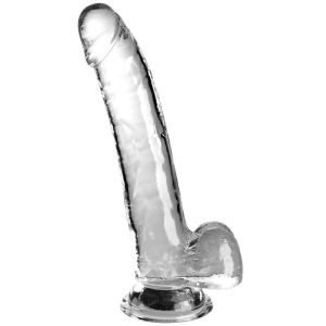 KING COCK – CLEAR DILDO CON TESTICULOS 20.3 CM TRANSPARENTE